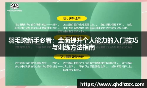 羽毛球新手必看：全面提升个人能力的入门技巧与训练方法指南